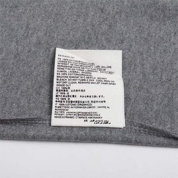 Ami Alexandre Mattiussi France Patch Logo Grey Tee Shirt - Picture 9 of 10
